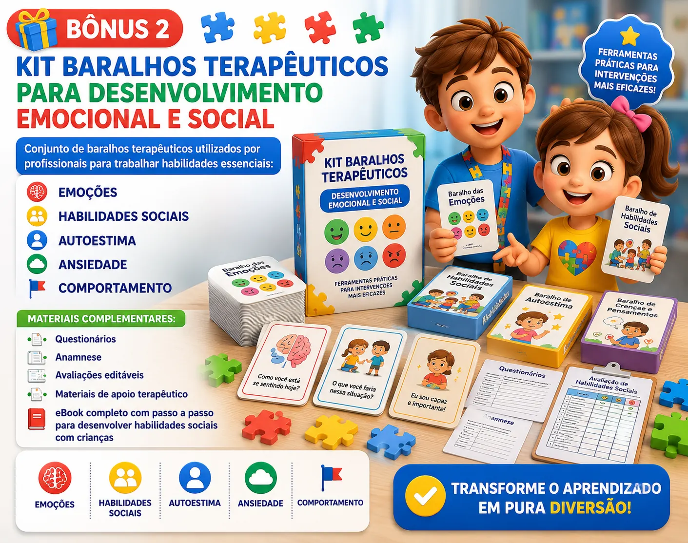 Kit de Baralhos Terapêuticos