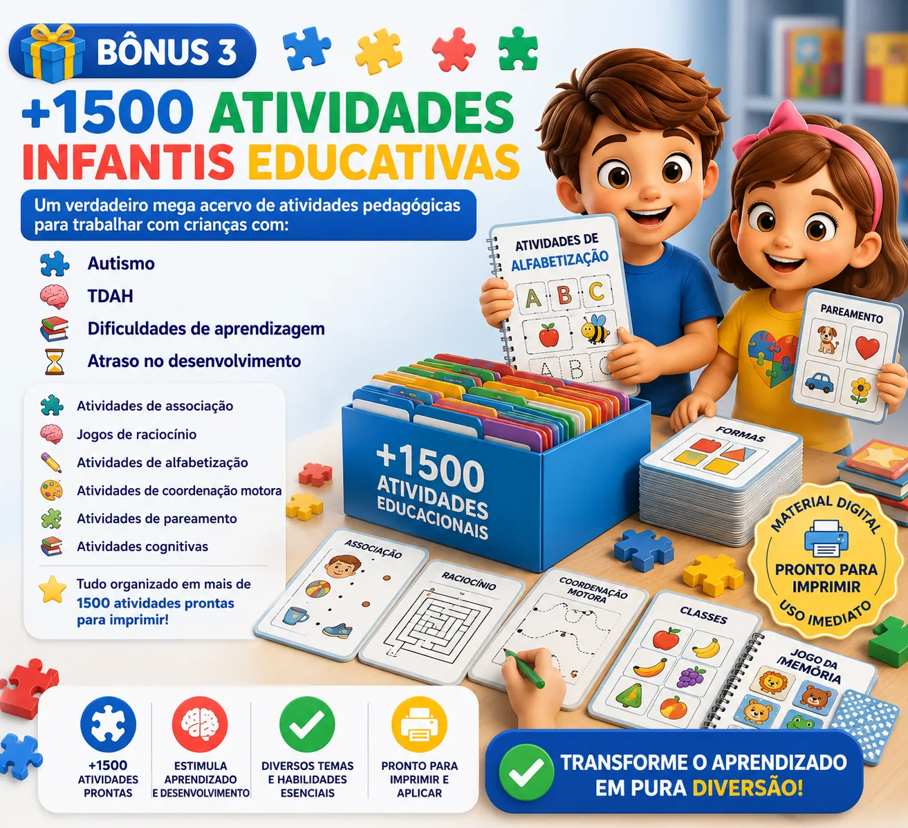 Mega Acervo +1.500 Atividades Infantis