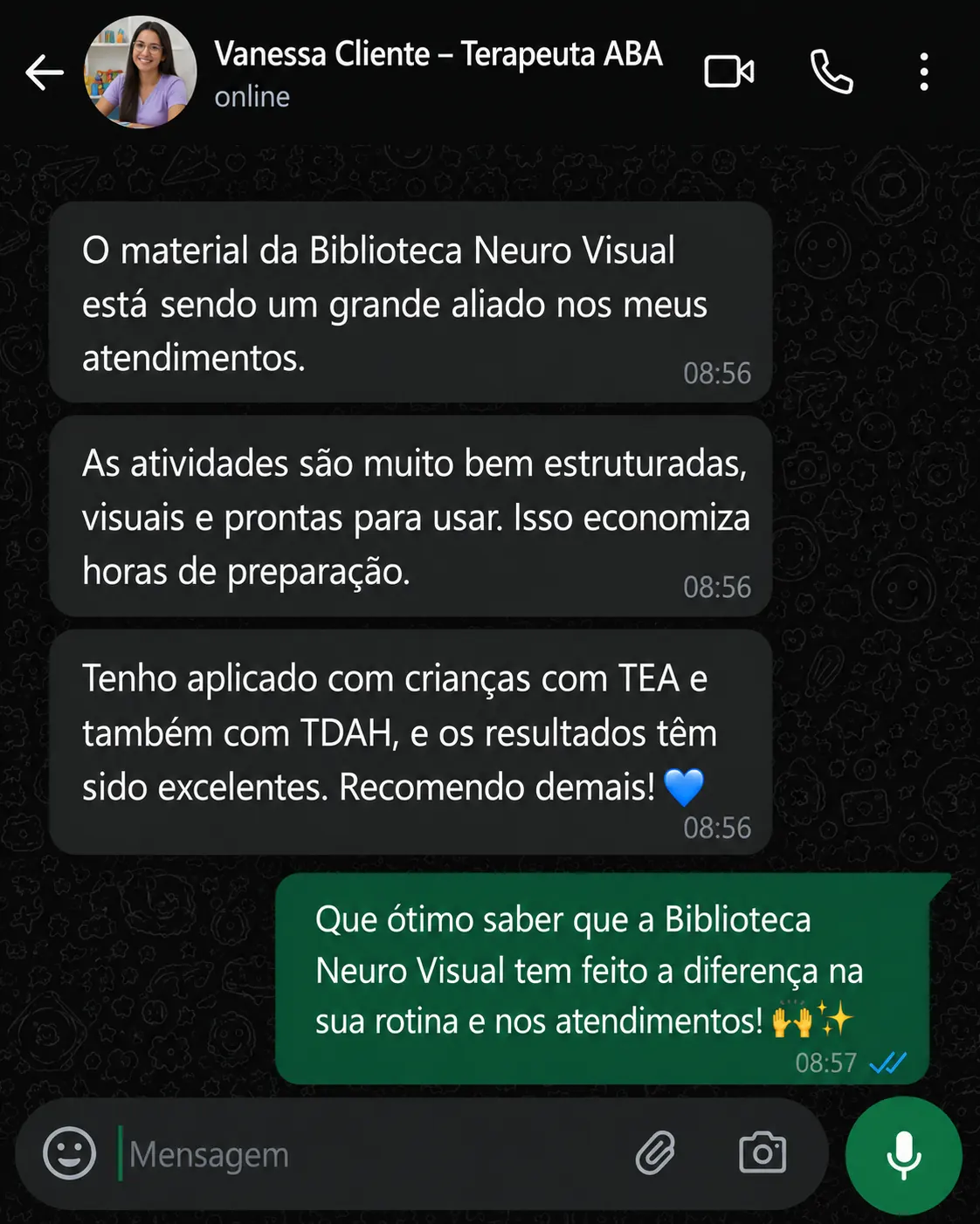 Depoimento de Vanessa - Terapeuta ABA